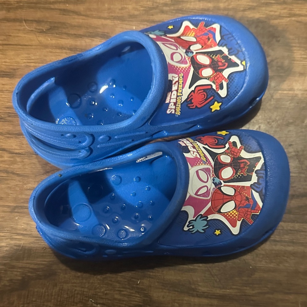 Blue Spider-Man Kids Clogs